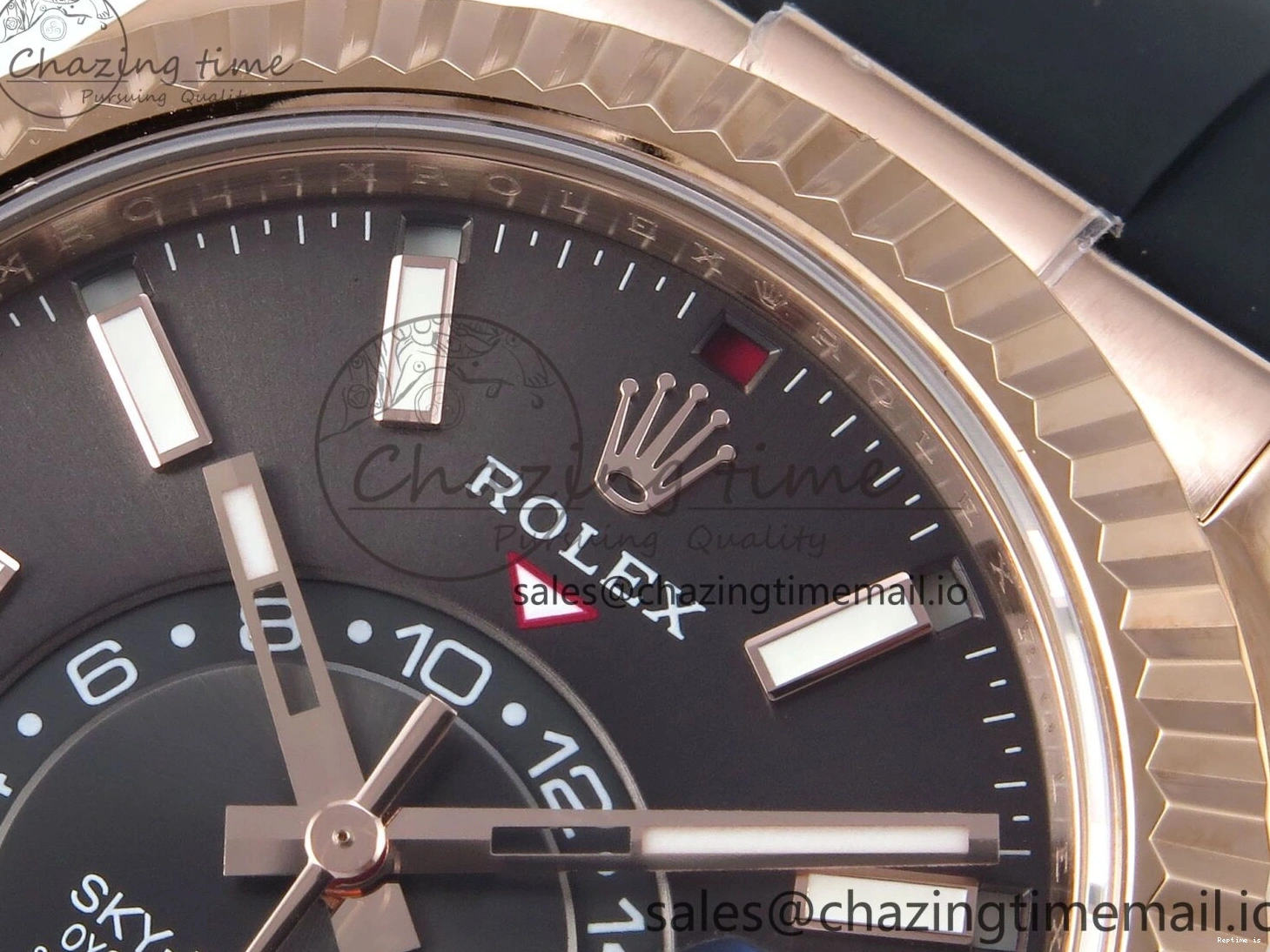 0104 Sky-Dweller 336235 RG ZF 1:1 Best Edition Gray Dial on Oysterflex Strap A23J (Gain Weight) SportInspired 908